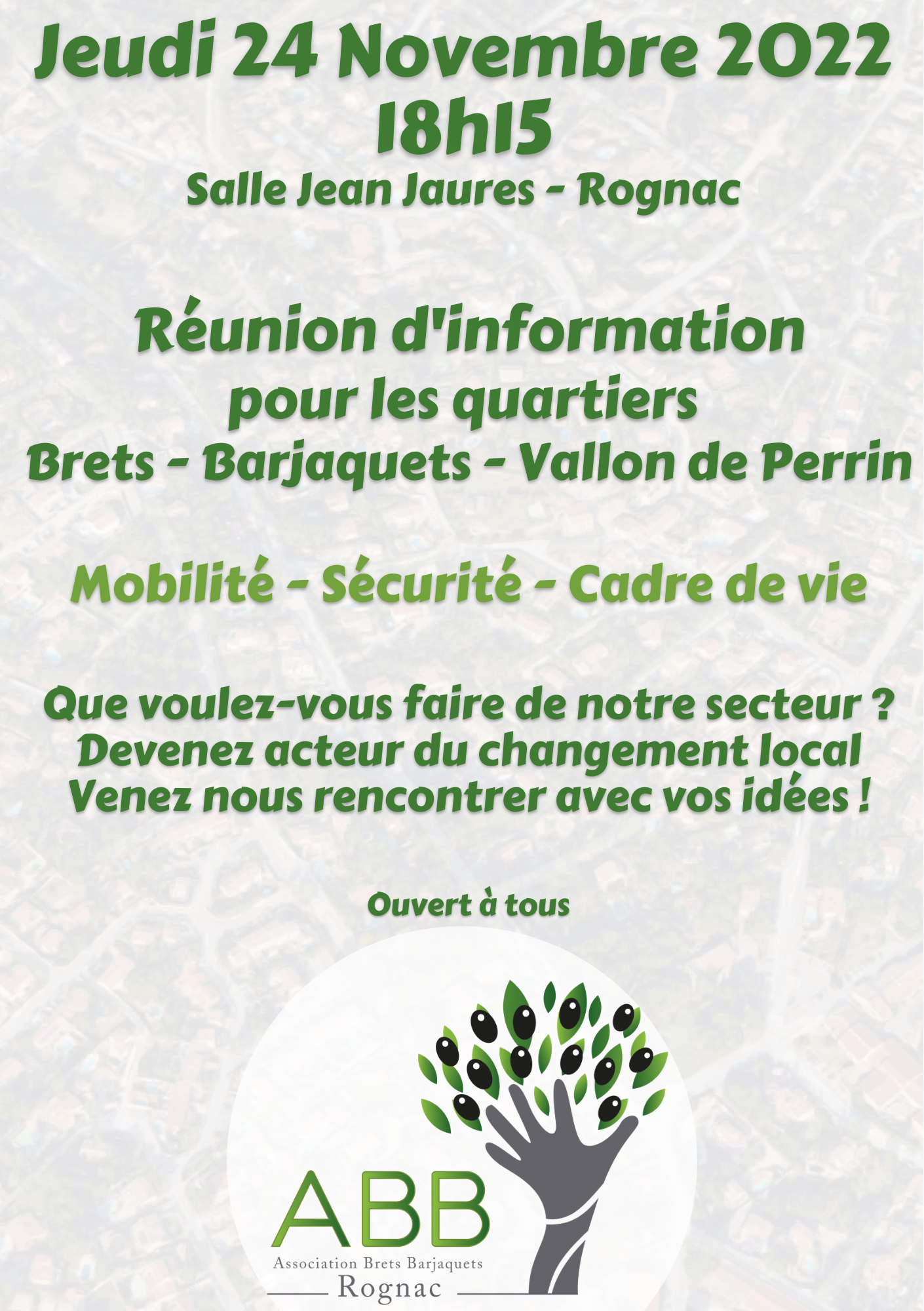You are currently viewing Réunion d’information 24 Novembre 2022 à 18h15 salle Jean Jaurès à Rognac.